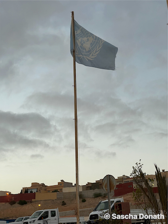 Foto mit UN-Flagge in Laayoune